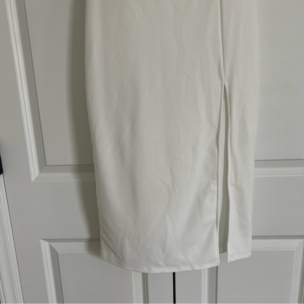 Lulus Angelic Appearance White Ruffled Bodycon Midi - Picture 5 of 7